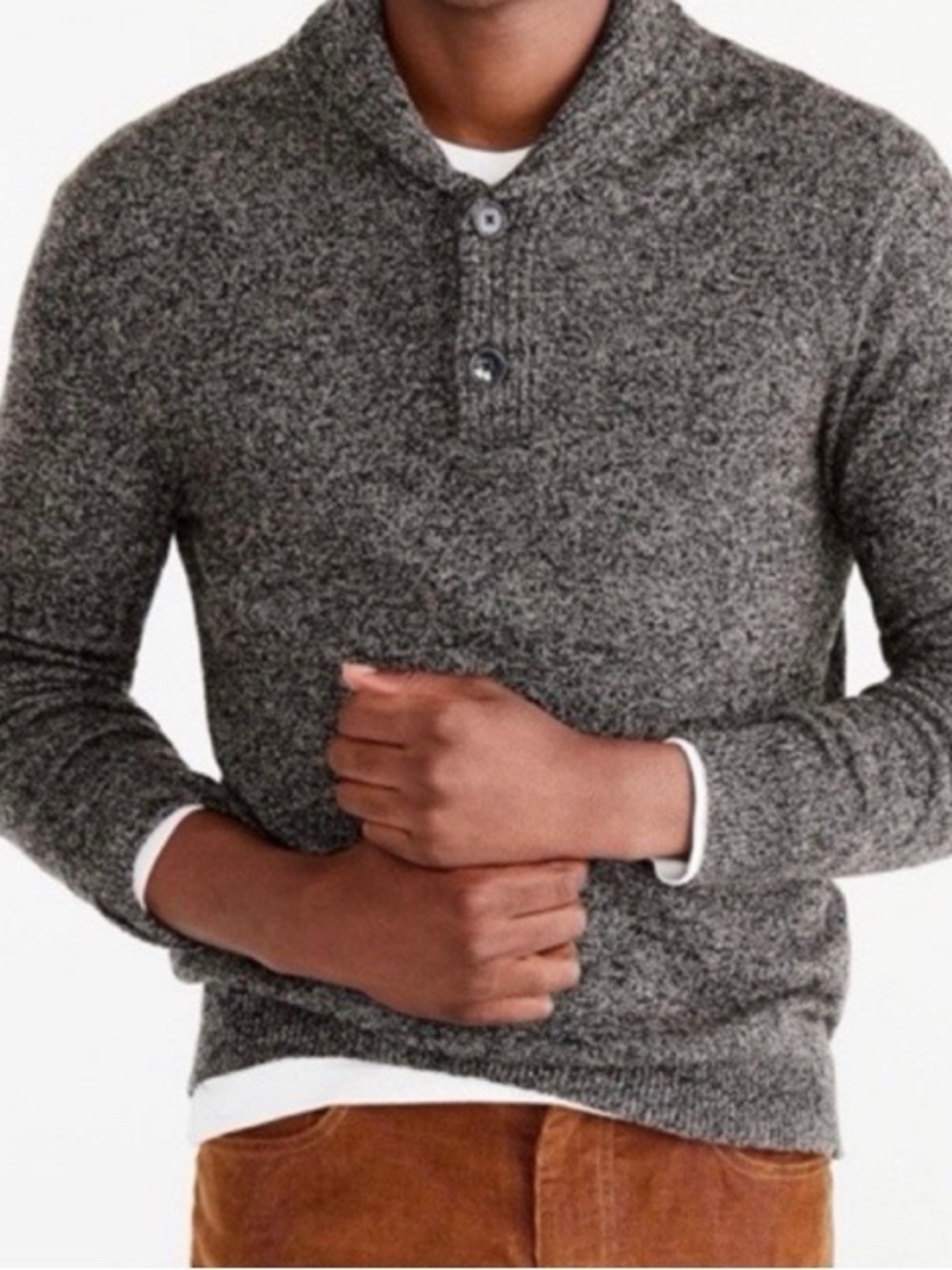 J.Crew Lambs Wool Shawl Collar Sweater